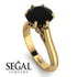 3ct Black Diamond Engagement Ring - June No. 7