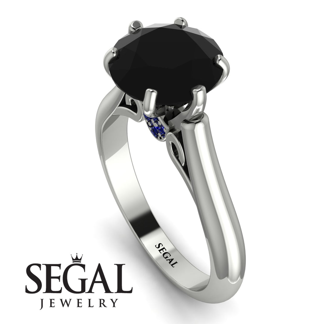 3ct Black Diamond Engagement Ring - June No. 69