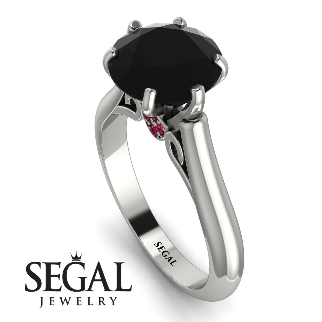 3ct Black Diamond Engagement Ring - June No. 54