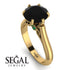 3ct Black Diamond Engagement Ring - June No. 22