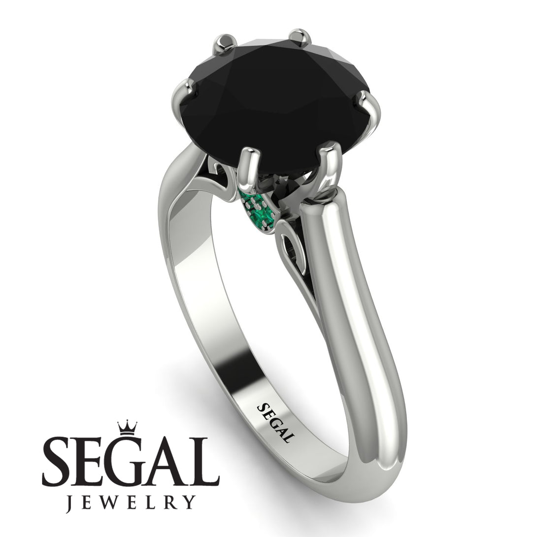 3ct Black Diamond Engagement Ring - June No. 24