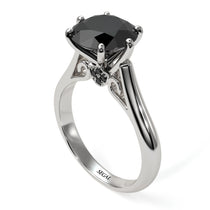 3ct Black Diamond Engagement Ring - June No. 39 image 1