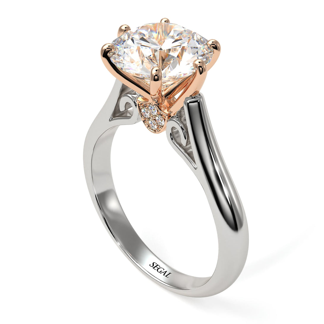 Two Tones 3ct Diamond Engagement Ring - June No. 78