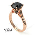 3ct Black Diamond Engagement Ring - June No. 38 image 15