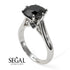 5ct Black Diamond Engagement Ring - June No. 390