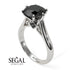 3ct Black Diamond Engagement Ring - June No. 39 image 11