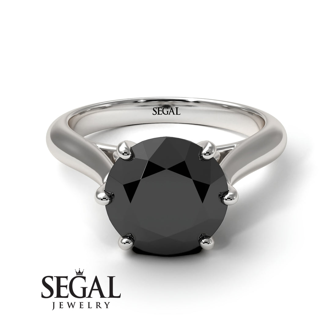 3ct Black Diamond Engagement Ring - June No. 39