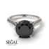 3ct Black Diamond Engagement Ring - June No. 39