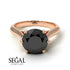 3ct Black Diamond Engagement Ring - June No. 38 image 5