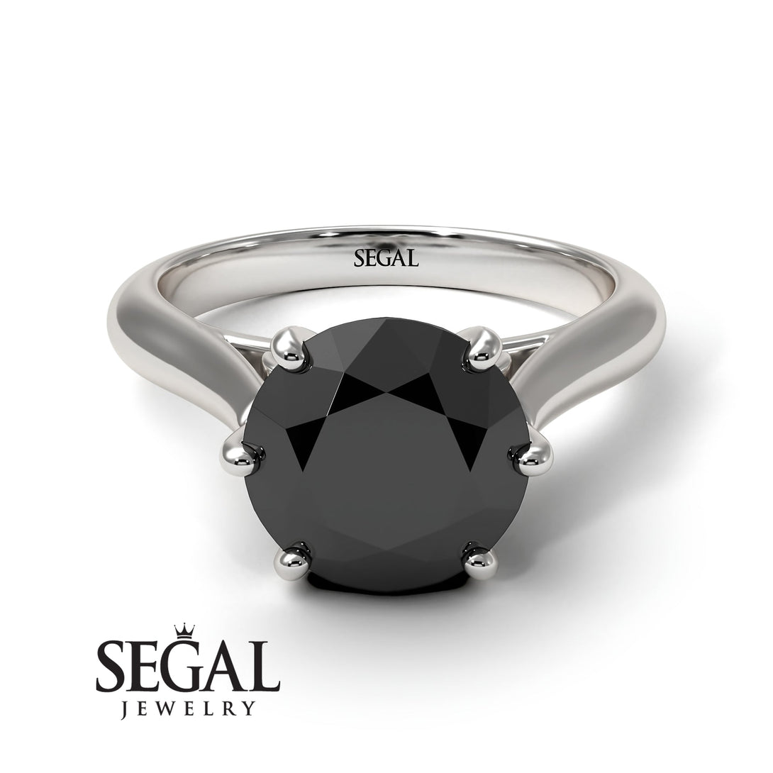 5ct Black Diamond Engagement Ring - June No. 390