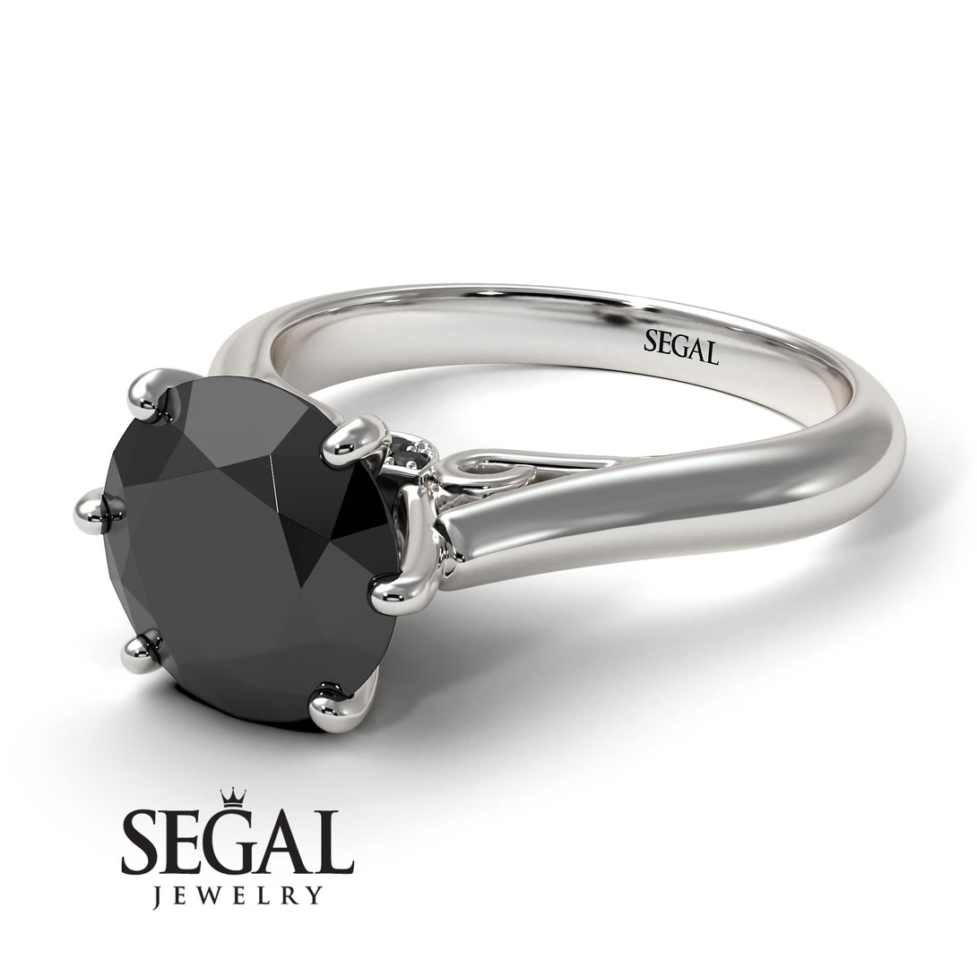3ct Black Diamond Engagement Ring - June No. 39