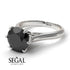 5ct Black Diamond Engagement Ring - June No. 390