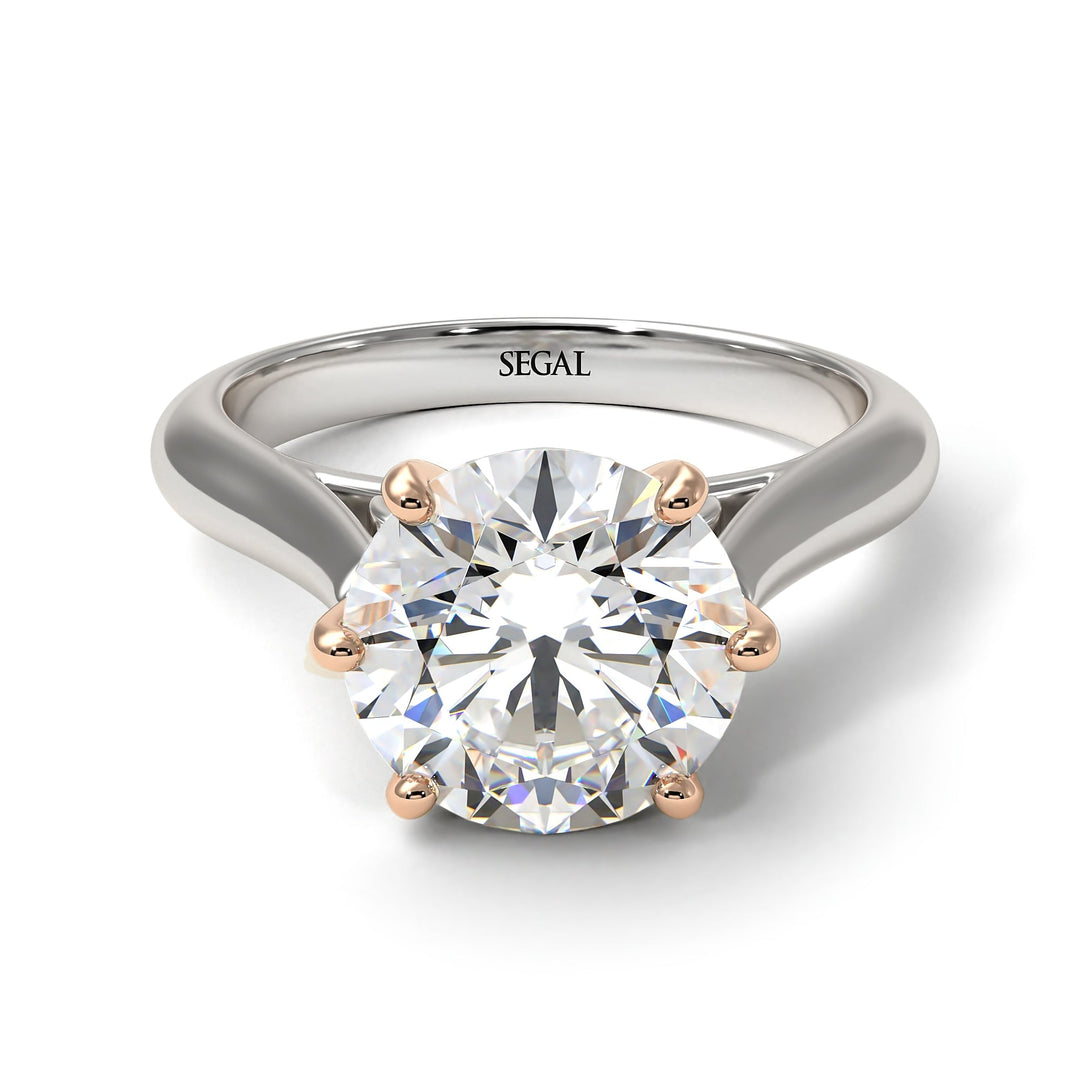Two Tones 3ct Diamond Engagement Ring - June No. 78
