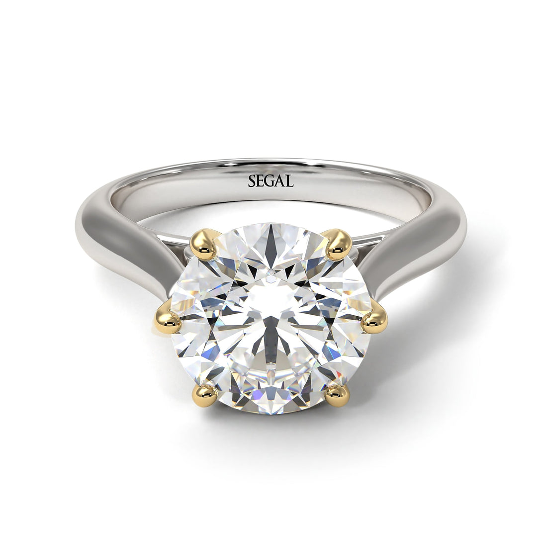 Two Tones 3ct Diamond Engagement Ring - June No. 77