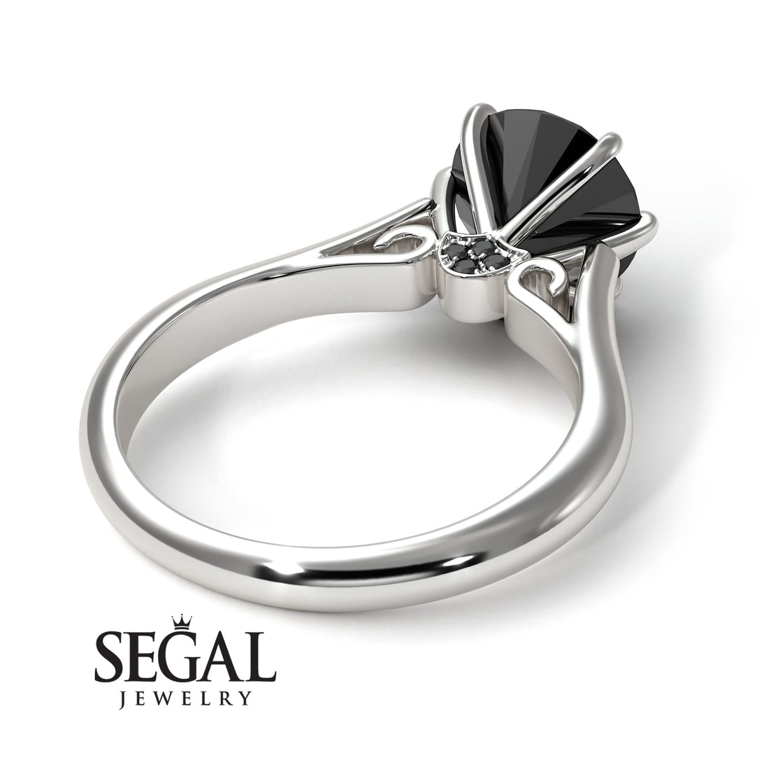 5ct Black Diamond Engagement Ring - June No. 390