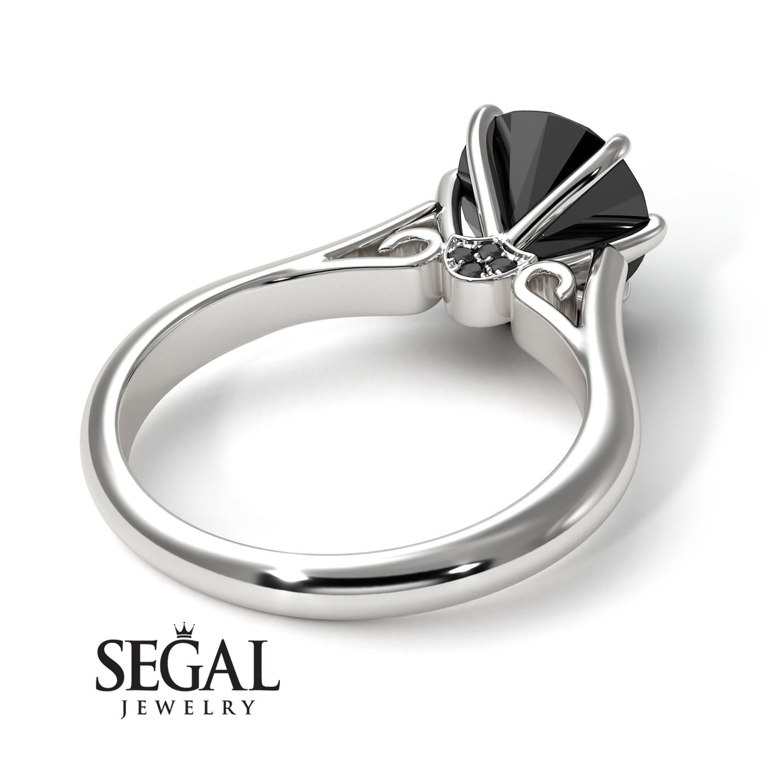 3ct Black Diamond Engagement Ring - June No. 39