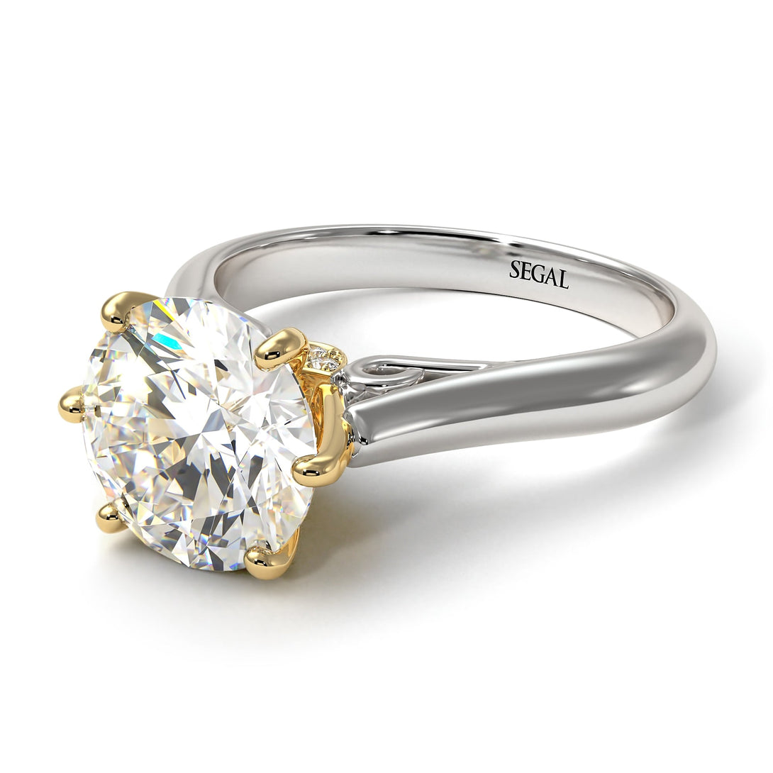 Two Tones 3ct Diamond Engagement Ring - June No. 77
