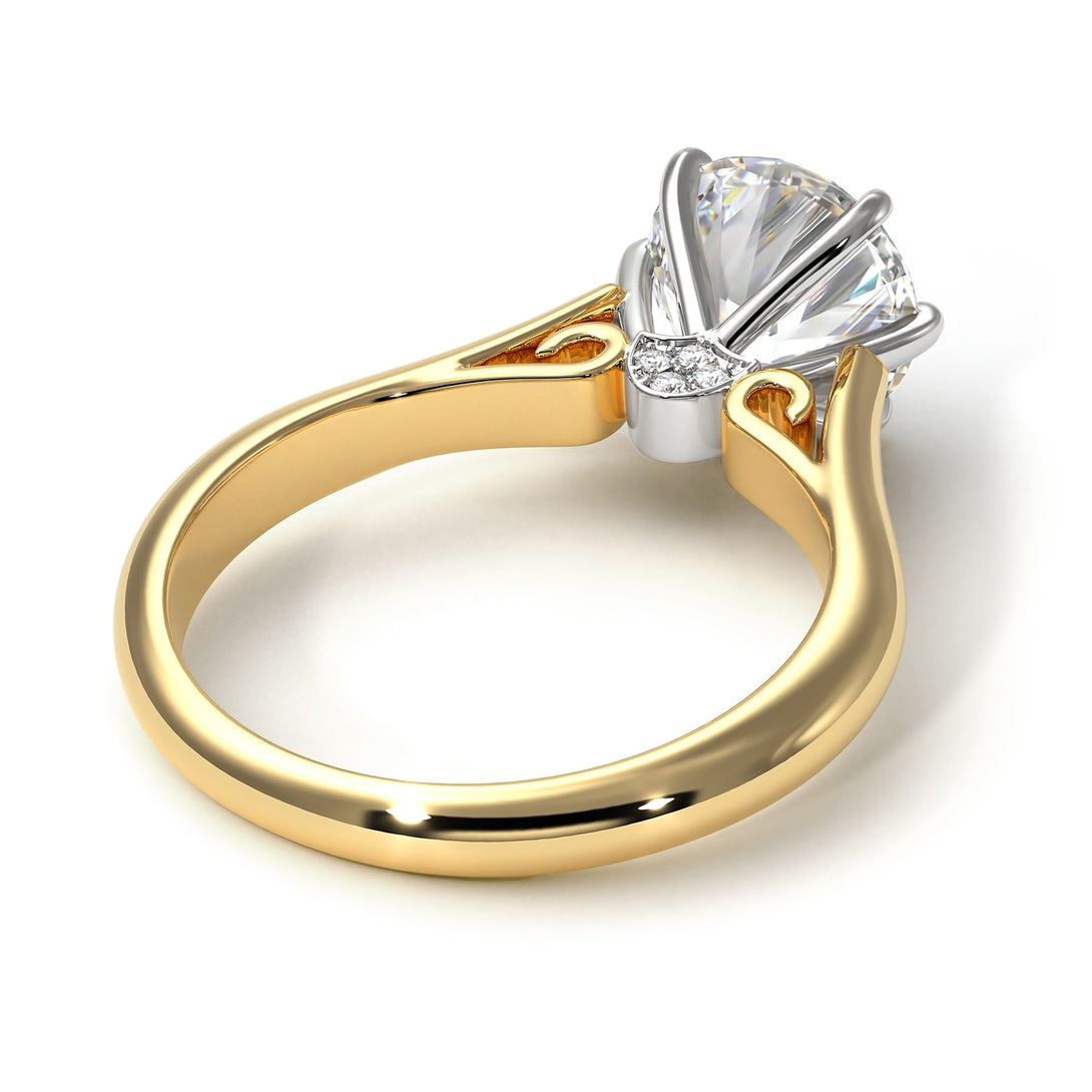 Two Tones 3ct Diamond Engagement Ring - June No. 77