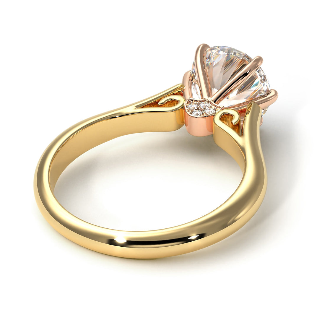 Two Tones 3ct Diamond Engagement Ring - June No. 76