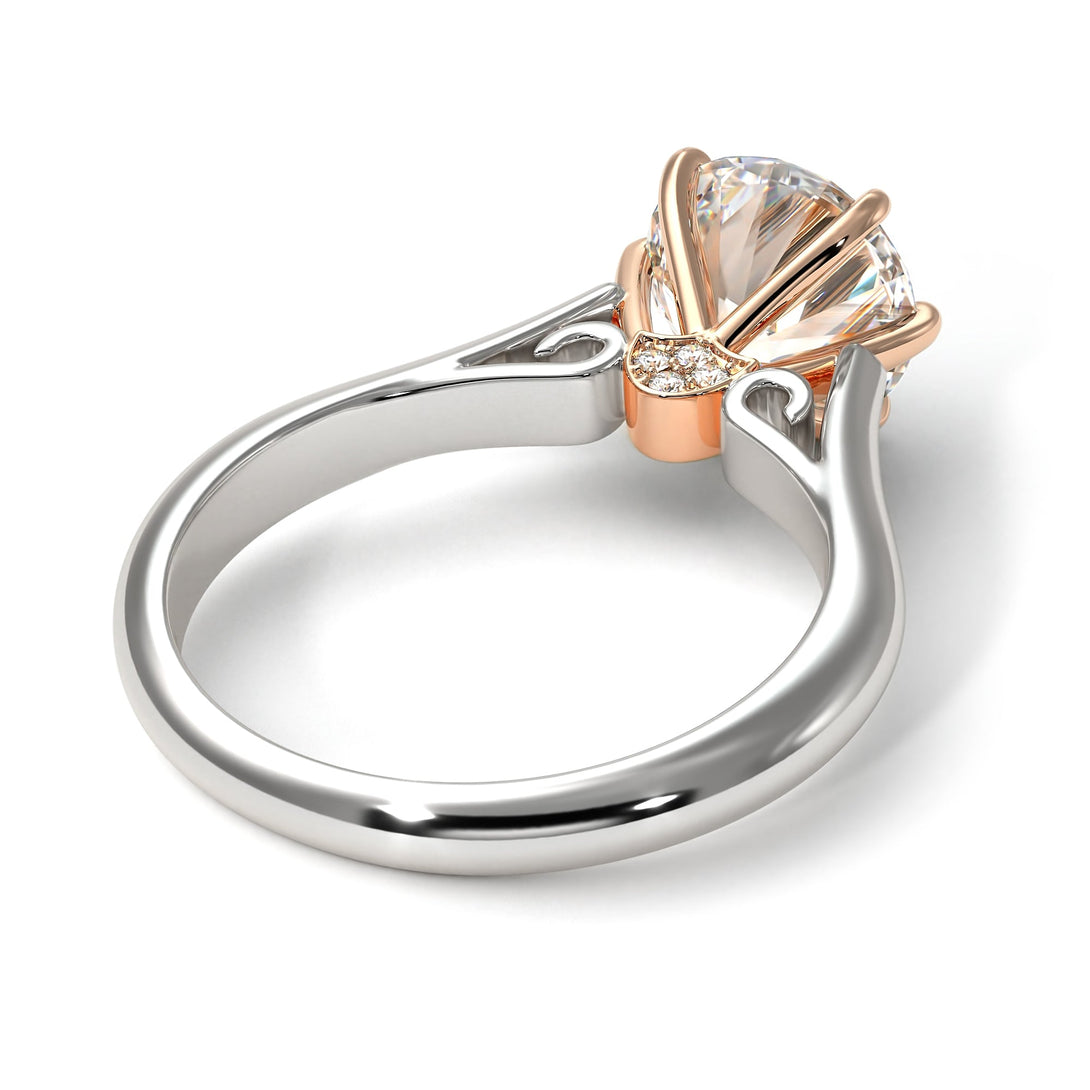 Two Tones 3ct Diamond Engagement Ring - June No. 78