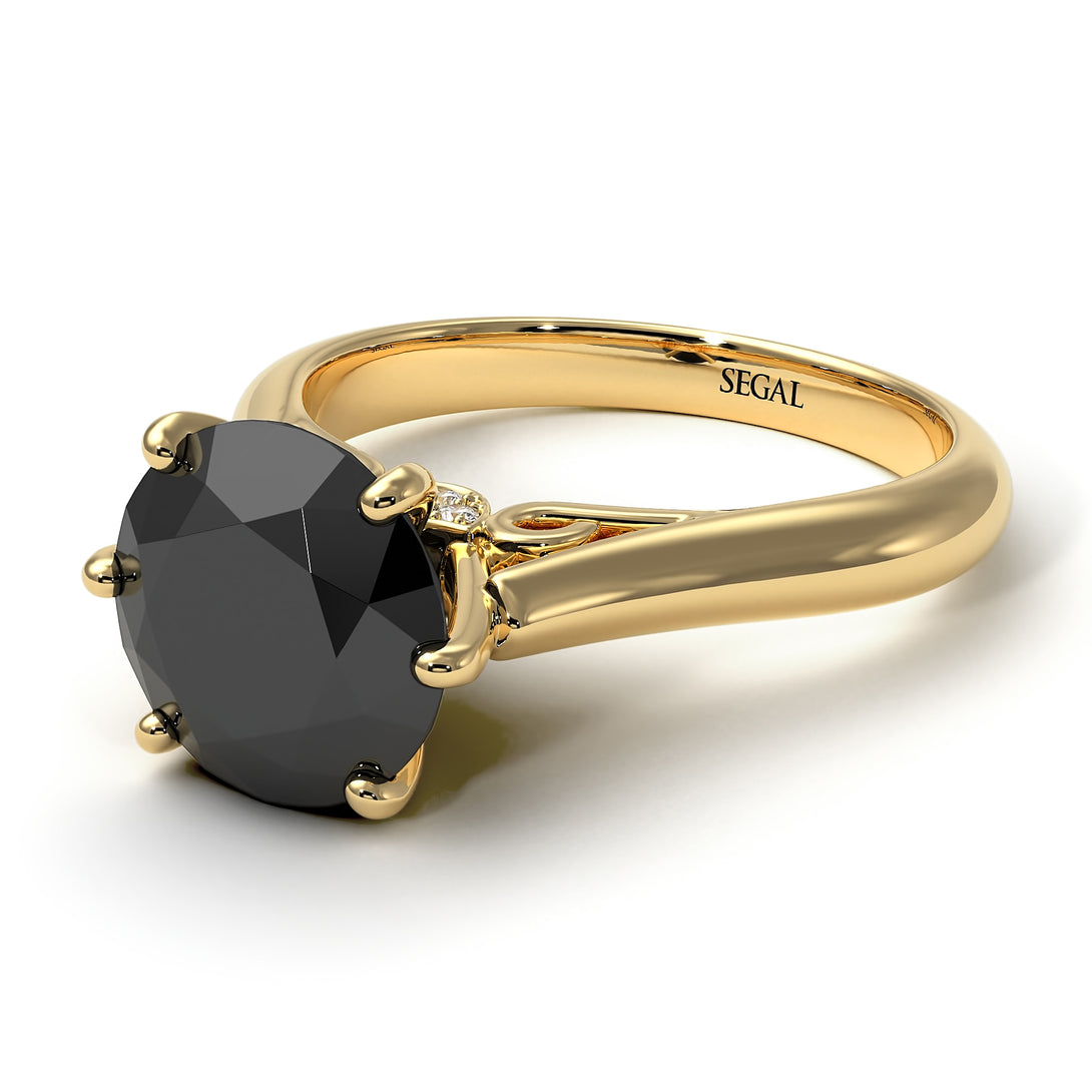 3ct Black Diamond Engagement Ring - June No. 7
