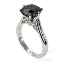 3ct Black Diamond Engagement Ring - June No. 9 image 1