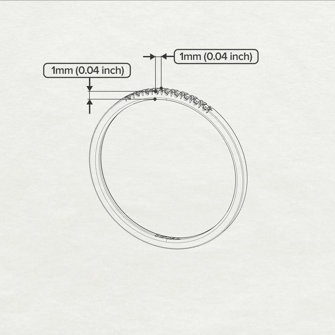 Thin Eternity Sapphire Band - Daisy No. 13