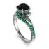Twist Shank Black Diamond Engagement Ring - Maria No. 24 image 1