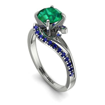 Twist Shank Emerald Engagement Ring - Maria No. 66 image 1