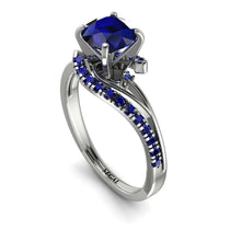 Twist Shank Sapphire Engagement Ring - Maria No. 75 image 1