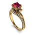 Twist Shank Ruby Engagement Ring - Maria No. 10