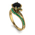 Twist Shank Black Diamond Engagement Ring - Maria No. 22 image 1