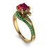 Twist Shank Ruby Engagement Ring - Maria No. 25