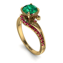 Twist Shank Emerald Engagement Ring - Maria No. 49 image 1