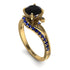 Twist Shank Black Diamond Engagement Ring - Maria No. 67 image 1