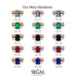 Emerald Cut Sapphire Ring With Bezel - Alina No. 29