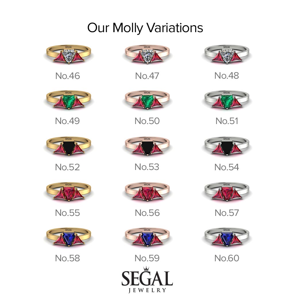 Triangle Diamond Engagement Ring - Molly No. 18