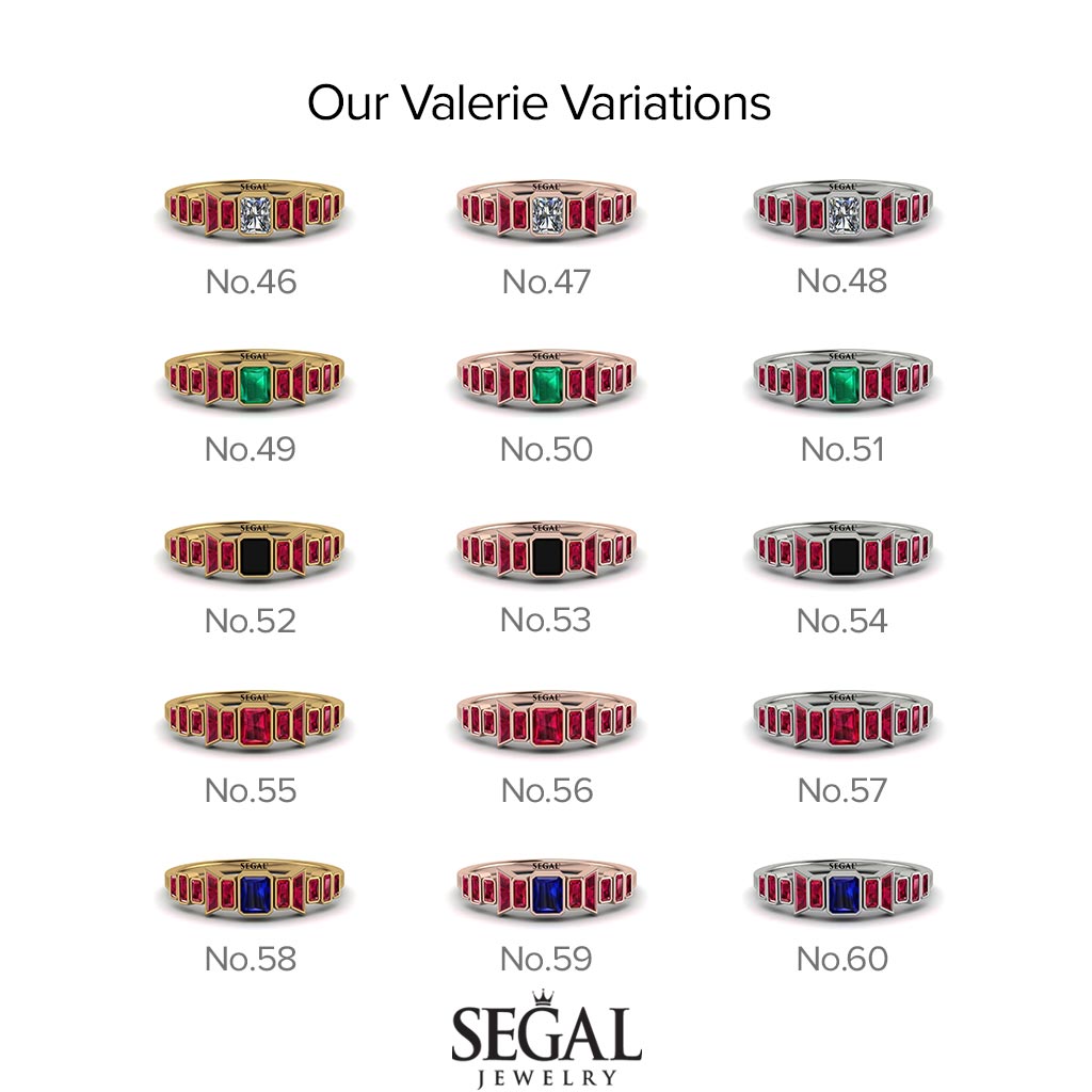Emerald Black Diamond Mix Band - Valerie No. 7