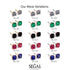 Hidden Halo Cushion Emerald Earrings - Alivia No. 64