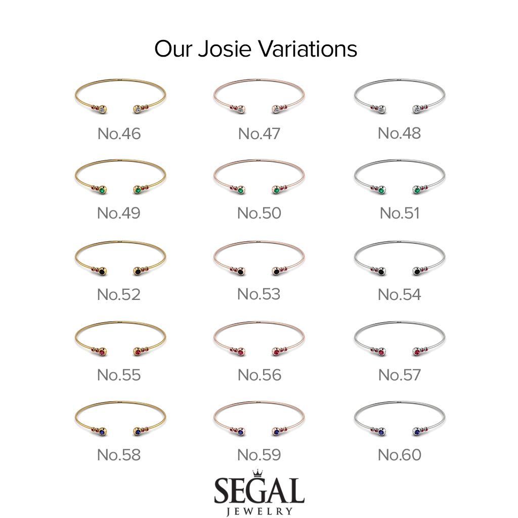 Geometric Bezel Emerald Bracelet - Josie No. 64