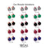 Hidden Halo Emerald Earrings - Rosalie No. 19