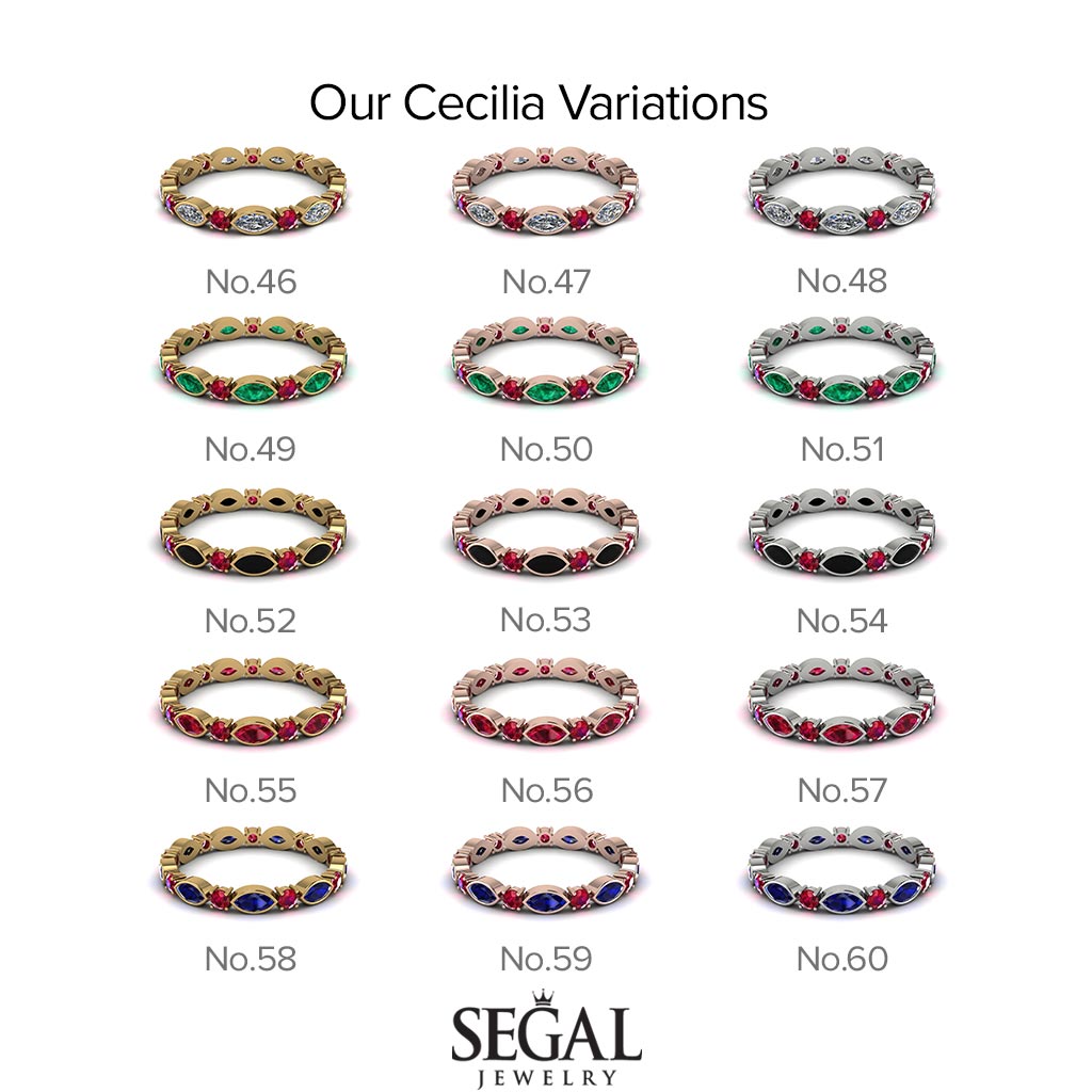 Marquise Diamond Eternity Band - Cecilia No. 17