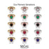 0.8 Carat Emerald Halo Engagement Ring - Pamela No. 6