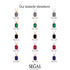 Halo Emerald Cut Sapphire Necklace - Izabella No. 75