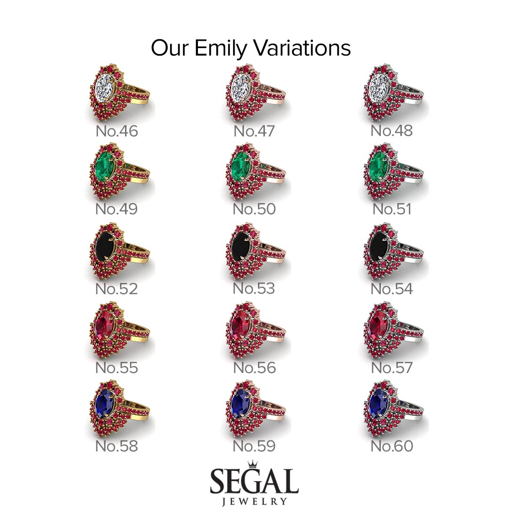 Glamorous Oval Diamond Bridal Set - Emily No. 48