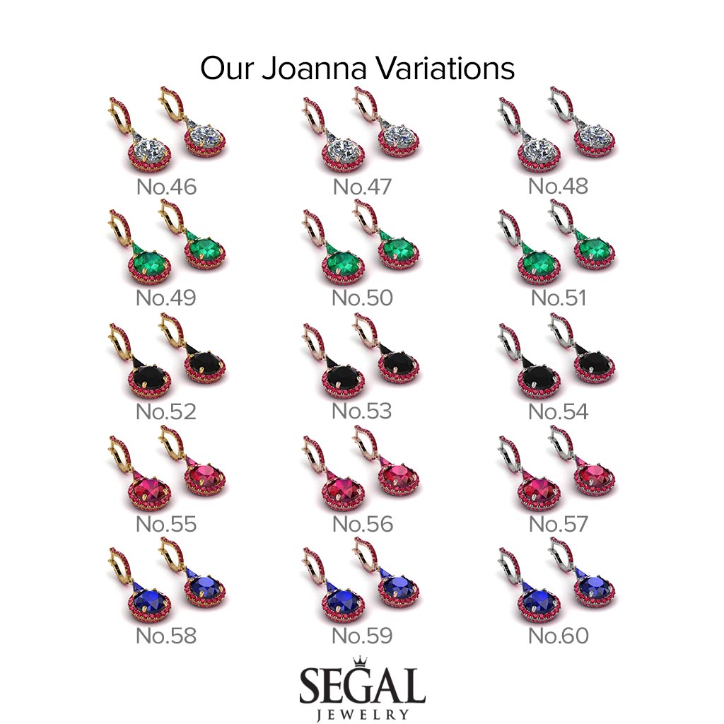 Hidden Halo Emerald Earrings - Joanna No. 5