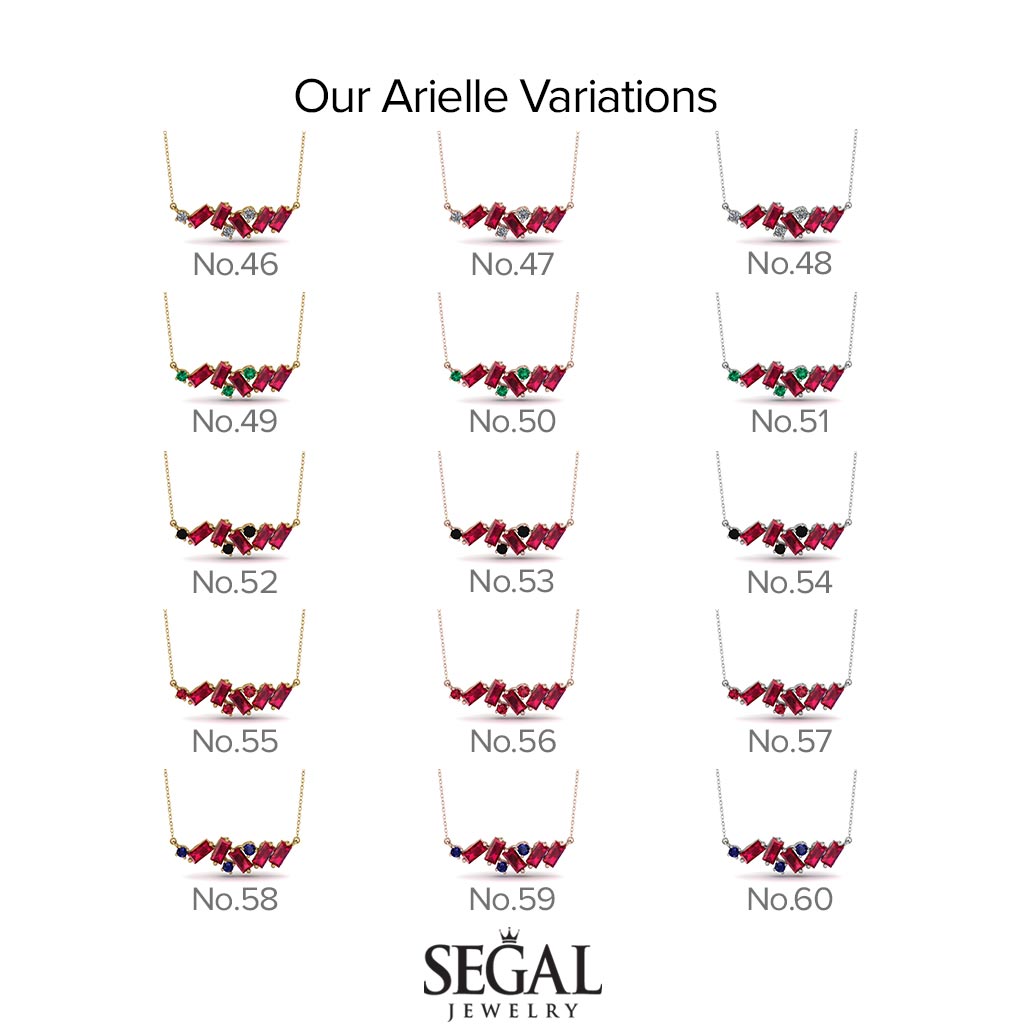 Baguette Ruby Necklace - Arielle No. 70