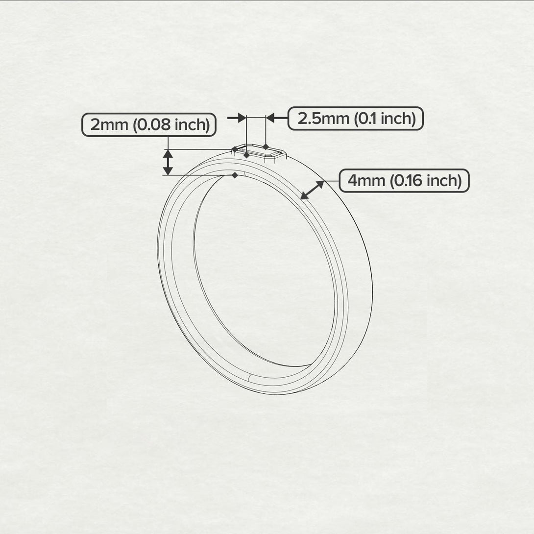 Emerald Cut Diamond Band - Londyn No. 2