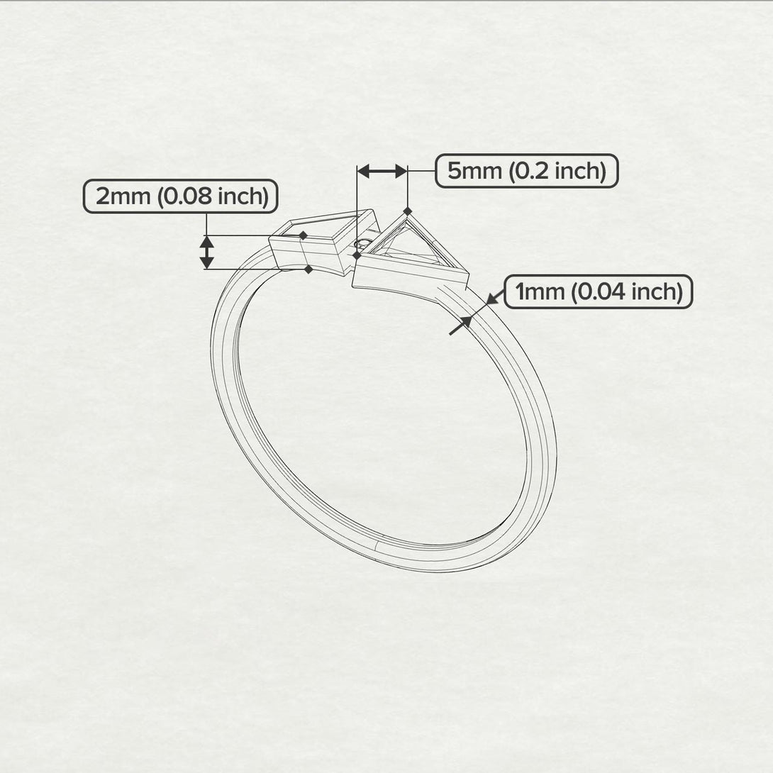 Geometrical Arrow Sapphire Ring - Gracie No. 62