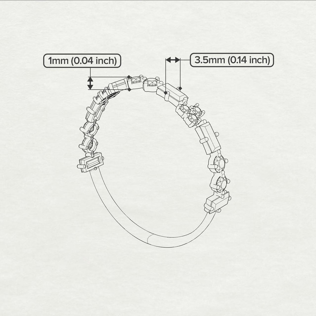 Eternity Mix Black Diamond Ring - Jocelyn No. 8
